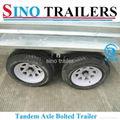 Wholesale 2t  Galvanized Tandem Box Trailer 4