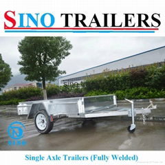 Australian 750kgs Galvanized Single Axle Fully Welded Box Trailer