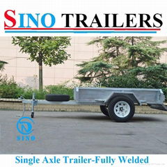 7X5 Single Axle Agricultural Farm Box Trailers 