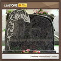 Cheap China Blue Bahama Granite Large Headstone For Sale 3