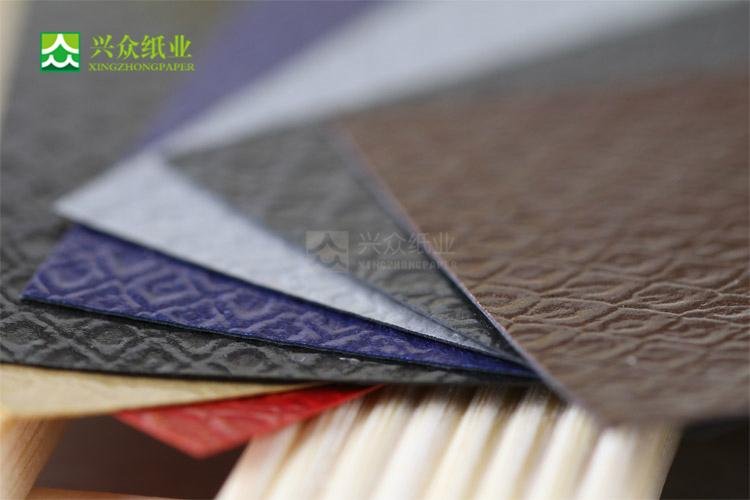 UV  Tree Embossing Pearlized  Leatherette Paper
