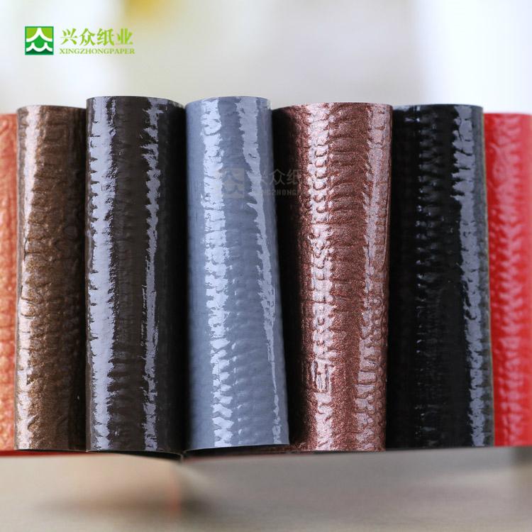 Gift Wrapping Brocade Embossing Environment Leatherette Paper (China