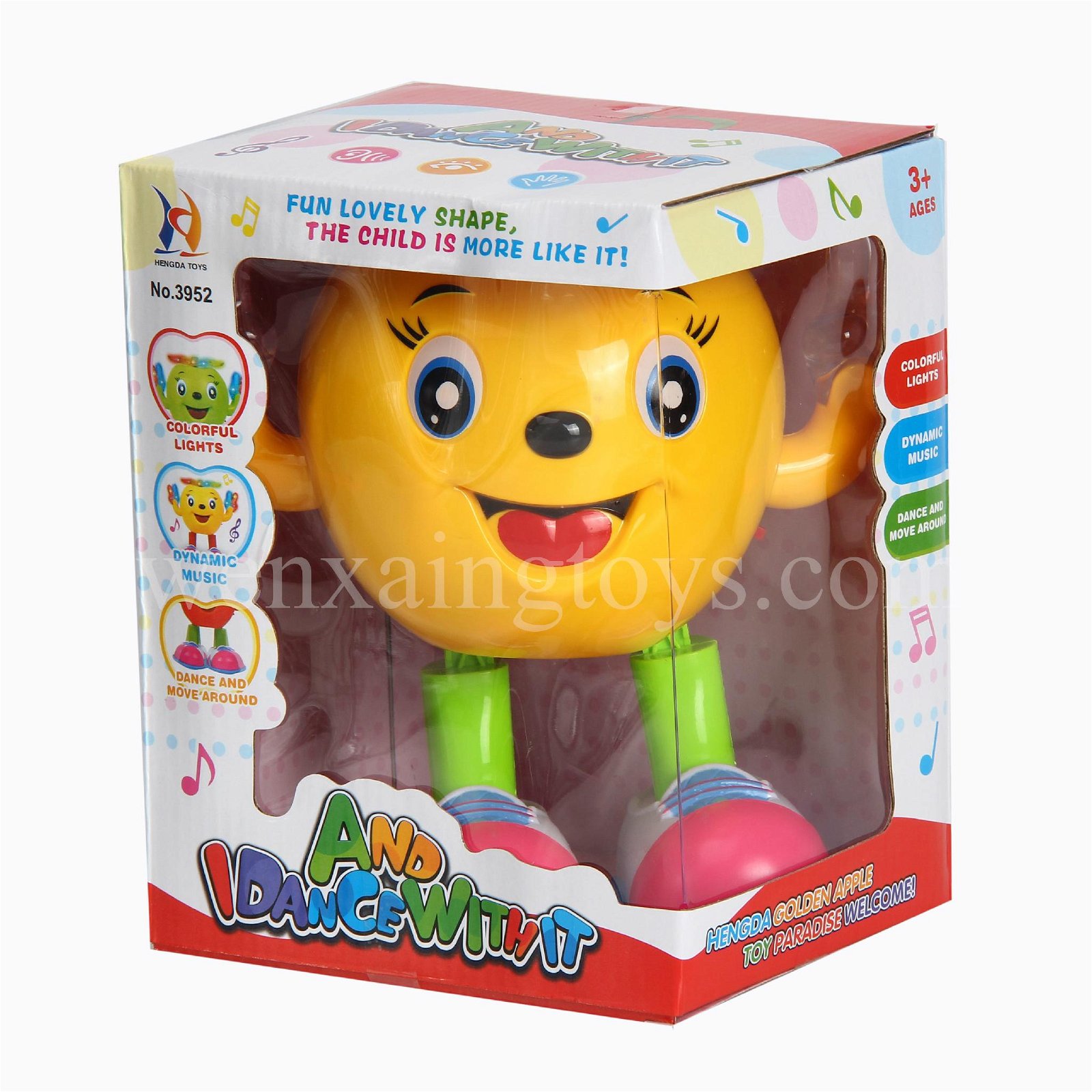 Plastic electric baby dancing apple toy 2