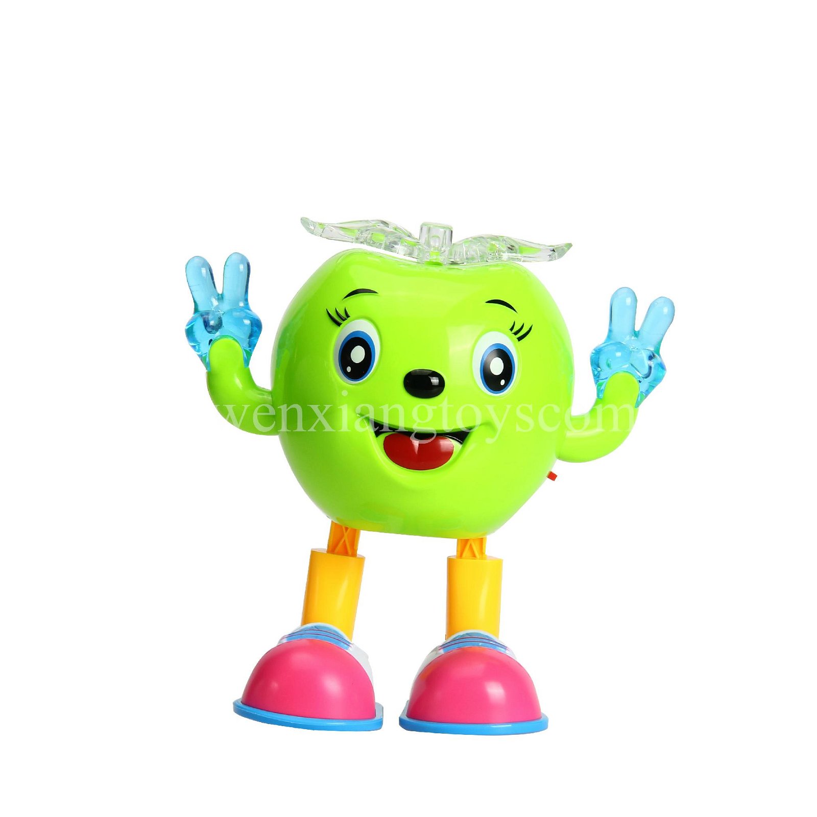Plastic electric baby dancing apple toy 4