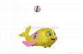 Cheap Plastic Music Fish Toys Electronic Flashing Blow Ball Fish Toy