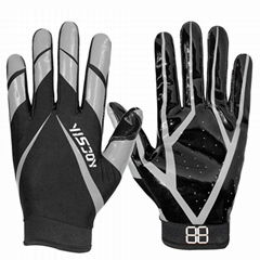 High Quality Custom Super Grip American Football Receiver Gloves For Training