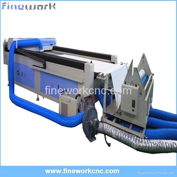 Finnework1325 camera auto feeding laser cutting machine for fabric leather  2