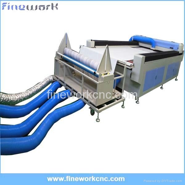 Finnework1325 camera auto feeding laser cutting machine for fabric leather  3