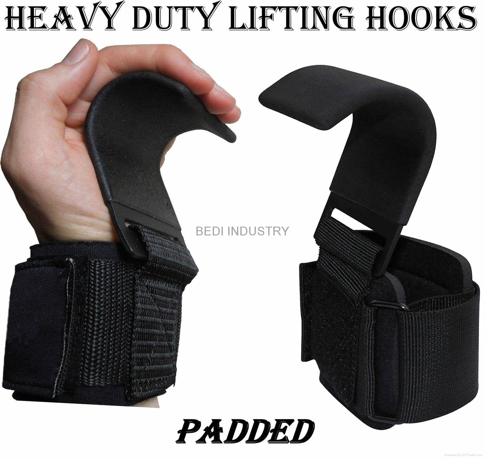 Power Weight Lifting Hooks For Bar Wrist Support 2