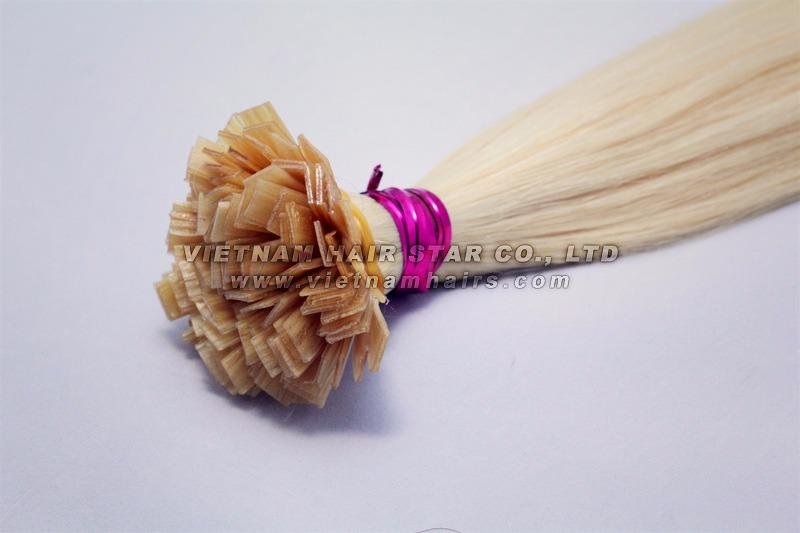 Flat-tip Blonde Best Price Best Quality Straight Vietnamese Remy Hair 55cm 3