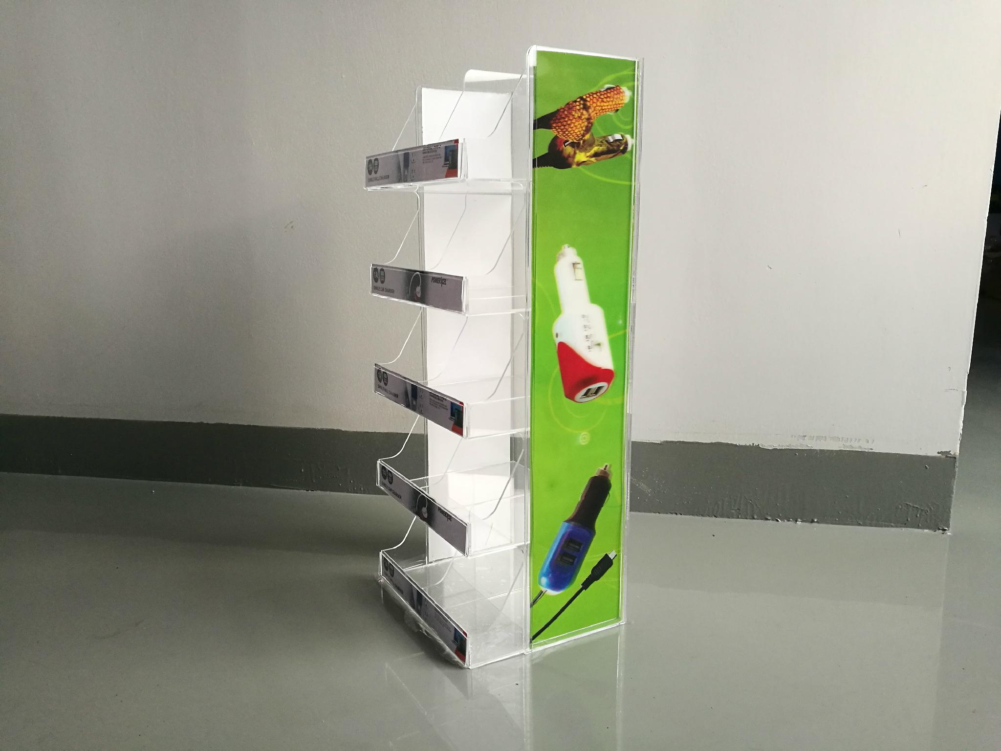 Retail store use plastic acrylic desktop display rack wlz013 XYH