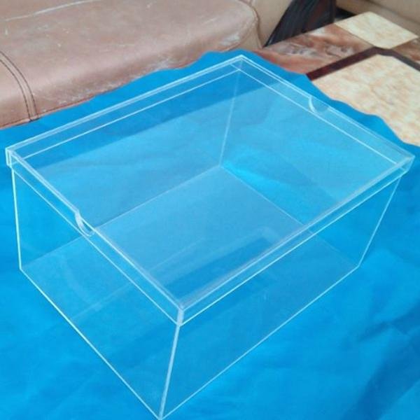 Transparent lidless acrylic sneaker display shoe box 2