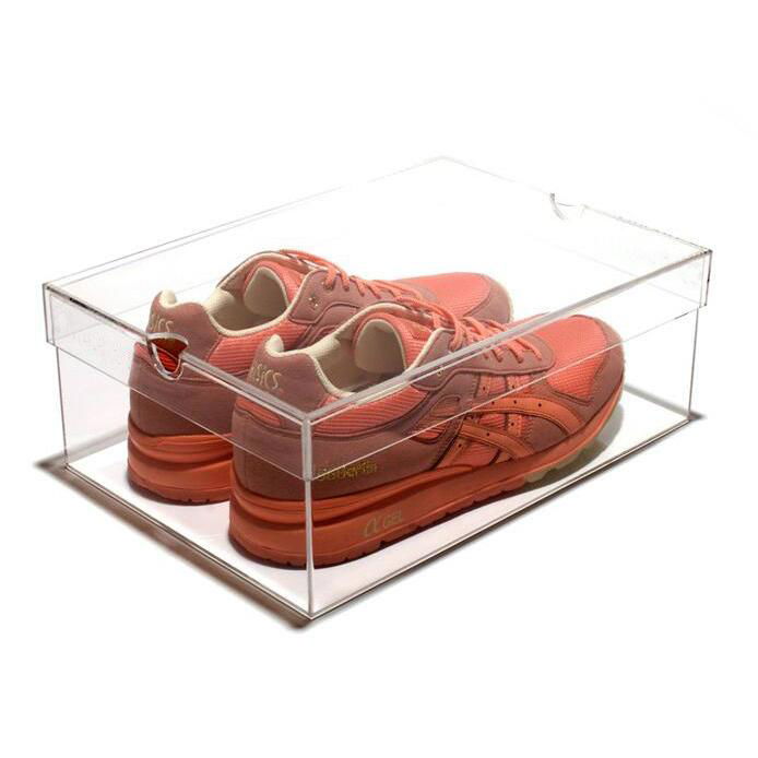 Transparent lidless acrylic sneaker display shoe box 3