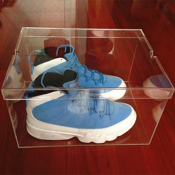 Transparent lidless acrylic sneaker display shoe box 4