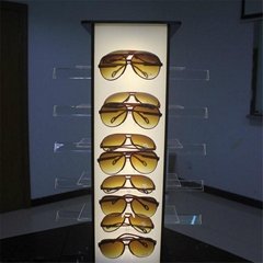 acrylic sunglasses shelf display stand display with light 