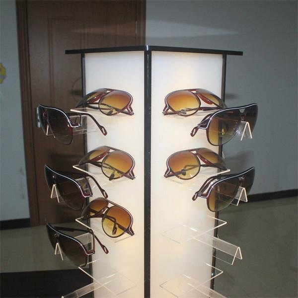 acrylic sunglasses shelf display stand display with light  3