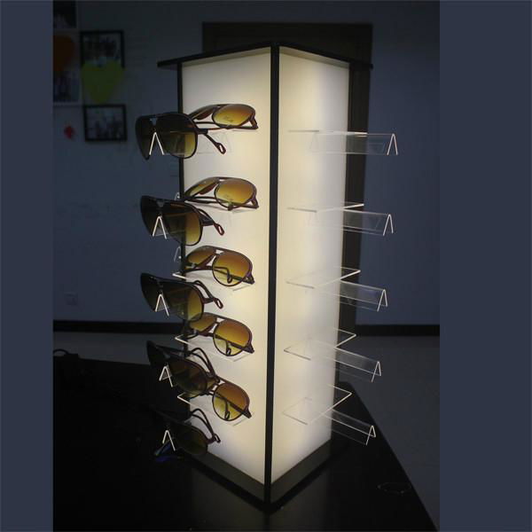 acrylic sunglasses shelf display stand display with light  4
