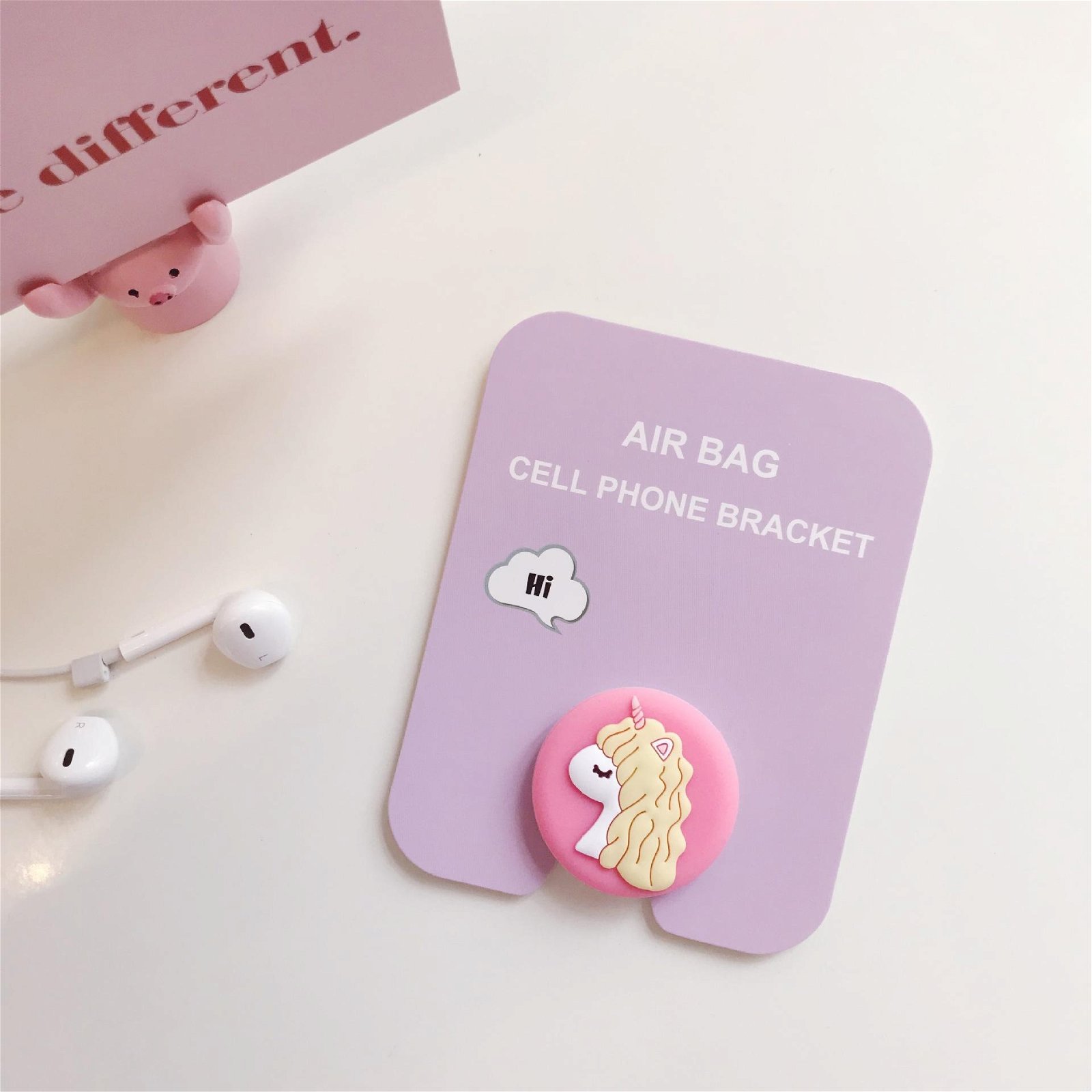 Hot selling Silicone Cartoon Phone Socket Holder Grip for mobile phone 3