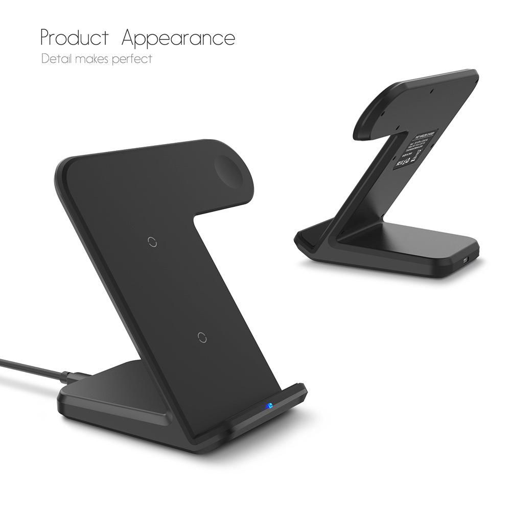 2 in1 Fast Wireless Charger Stand,Charging Station for phones and smart watch 2