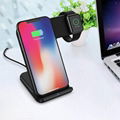 2 in1 Fast Wireless Charger Stand,Charging Station for phones and smart watch