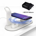 Wireless Charging Station Qi Certified Wireless Charger Stand for phone watches