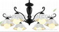 FLOWERY WHITE PENDANT LIGHTING 6 HEADS