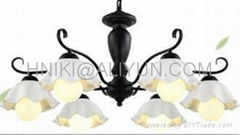 FLOWERY WHITE PENDANT LIGHTING 6 HEADS INDOOR LIGHTING