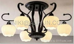 JASMINE WHITE PENDANT LAMP 6 HEADS