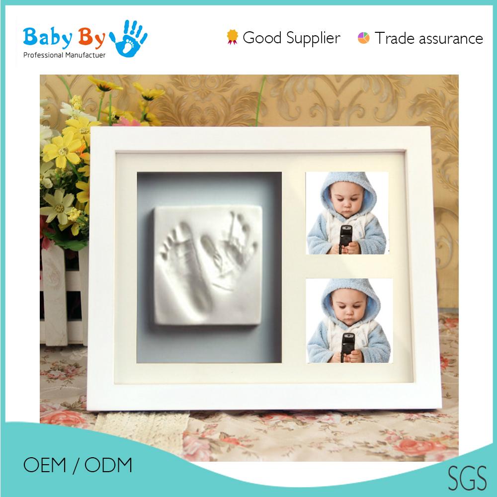 Factury supply direct baby footprint and handprint frame clay kit for newborn 2