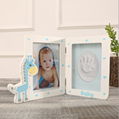 2016 Christmas New white wood baby handprint and footprint frame kit