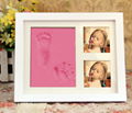 china wholesale custom newborn clay baby handprint and footprint photo frame 1
