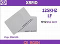 RFID PVC Card 125khz tk4100 rfid card.Blank color with or without Number print