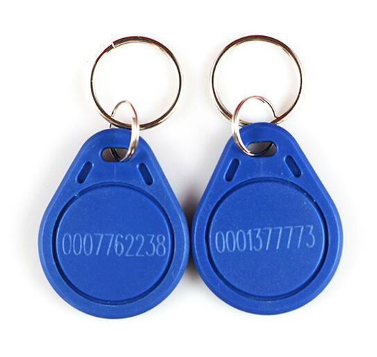  RFID Proximity ID Token Tag Key Ring 125Khz TK4100 RFID cards Red,Blue 4