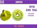 ISO11784/5 RFID animal ear tag EM4305 FDX-B 134.2khz for Pig Animal Tracking 