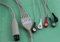 Professional 3 Lead Ecg Cable , 5 Lead Ecg Cable TPU Cable Material 2