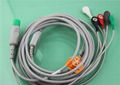 Professional 3 Lead Ecg Cable , 5 Lead Ecg Cable TPU Cable Material 3