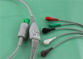 Professional 3 Lead Ecg Cable , 5 Lead Ecg Cable TPU Cable Material 5