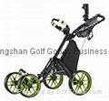 CaddyTek One-Click Folding 4 Wheel Version 3 Golf Push Cart