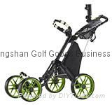 CaddyTek One-Click Folding 4 Wheel Version 3 Golf Push Cart