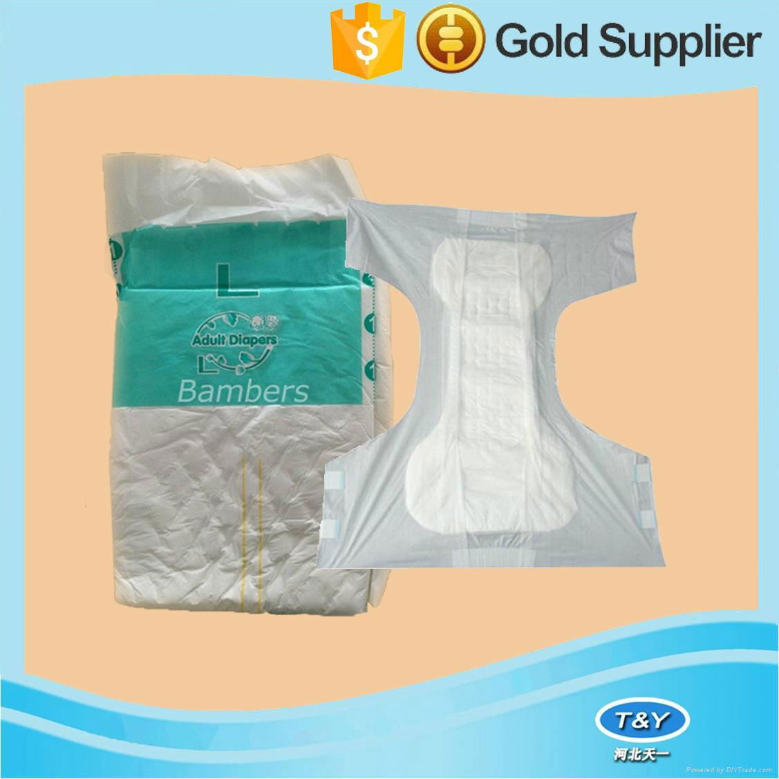 Adult diaper with 3-D leak guard ,thick adult diaper high absorbent 4