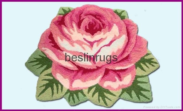 chinese handmade rose design rug 5