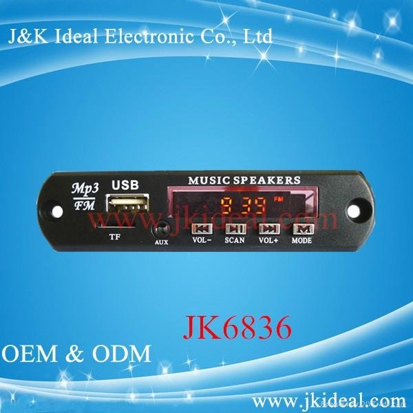 JK6836 Customizable usb sd car audio mp3 player circuit board speaker board