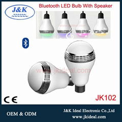 smart 5W e27 wireless led bluetooth light flashing bulb speaker