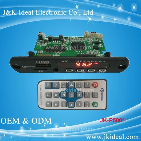 fm radio usb tf card modulator mp5 player circuit board for video