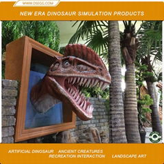 Wall Decoration Dinosaur Life Size Dinosaur Head Statues