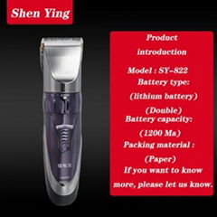 Professional Rechargeable Hair Clipper of Low Sound Hair Cut with Lithium Batter