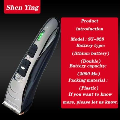 Professional Rechargeable Hair Clipper Hair Cut with 2000mA of Lithium Batteries