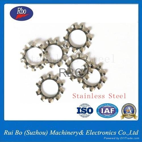 Stainless Steel Fastener DIN6797A External Teeth Washer with ISO