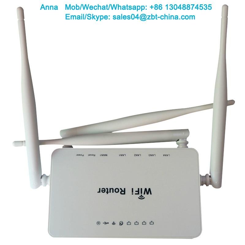 home use 4 external antenna openwrt wireless router with usb port 5
