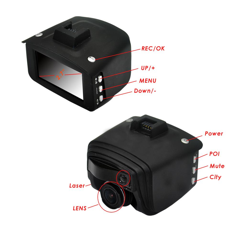 1080P gps radar detector dash cam with night version car camera dvr